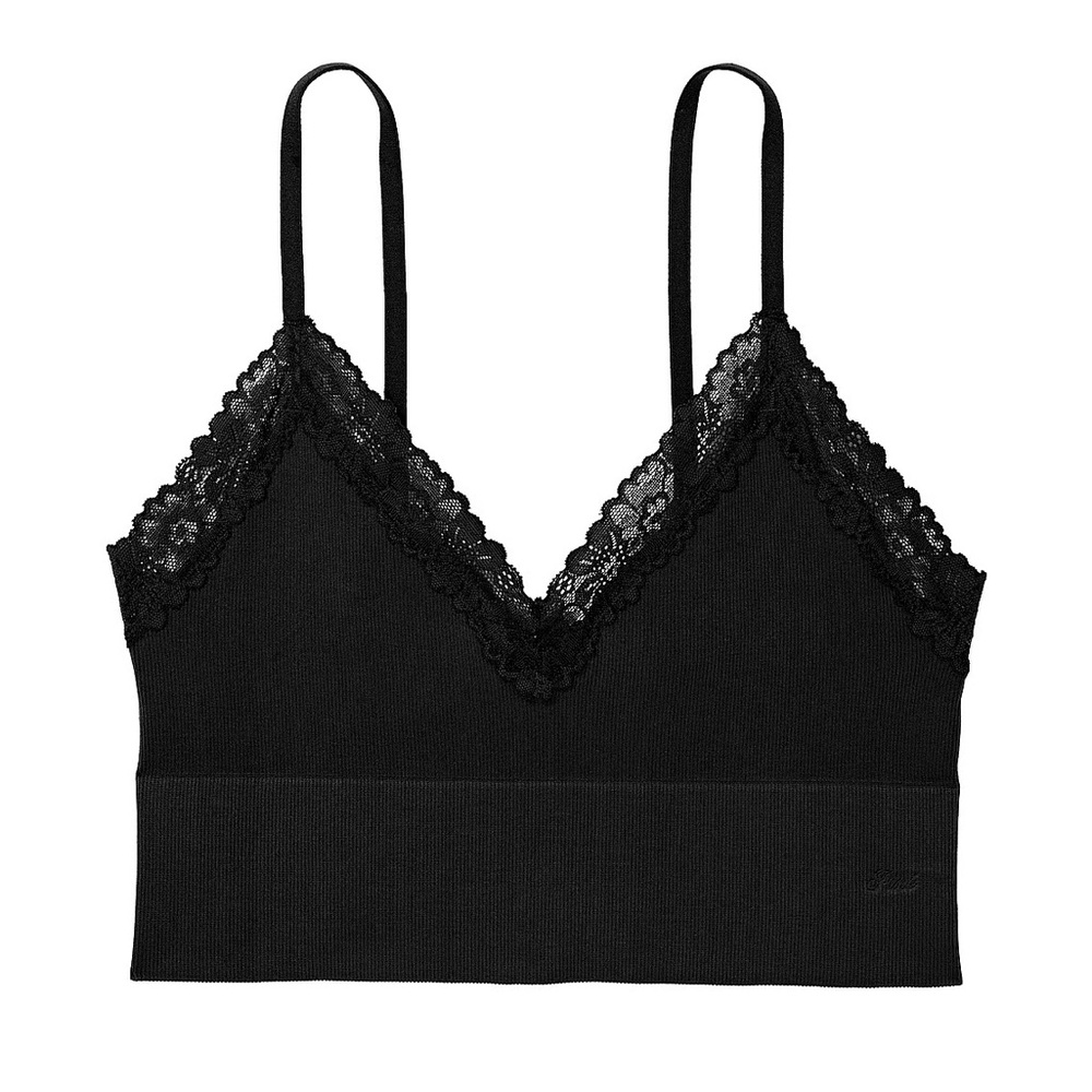 SEAMLESS RIB UNLINED LONGLINE BRALETTE